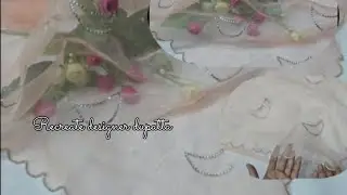 🥀Recreate✨️ designer dupatta &hearts;️handmade designer dupatta without using normal needle 