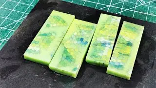 Epoxy Knife Scales with Aluminium Honeycomb
