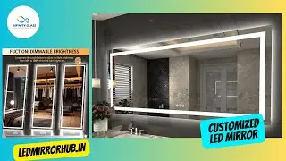 LED bathroom mirror with touch sensor and demister pad unboxing and setup