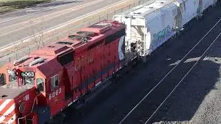 BNSF, CPKC, and Amtrak Trains Rolling Through the Redrock Location, Newport, MN #train #trainvideo