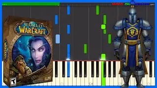 Stormwind City Theme - World of Warcraft - [Piano Tutorial] Synthesia MIDI ♫ WoW 魔獸世界 월드 오브 워크래프트