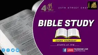 Bible Study |January 22th 2026 | WPBCOG LIVE | Bishop Jean Bruny