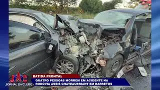 Barretos: quatro pessoas morrem em acidente na Rod. Assis Chateaubriant - Jornal da Clube (10/05/25)