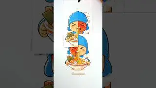 Unboxing Niddle Pop Pocoyo Normal Ramen VS Spicy Ramen Paper Transform Craft #pocoyo #viral