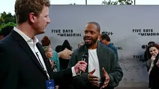 Byron Burton of Awards Focus interviews Cornelius Smith Jr. at premiere of 