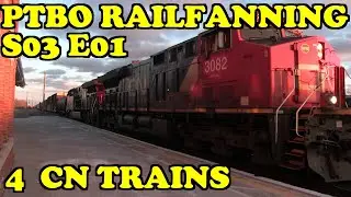 PTBO Railfanning S03E01 - 4 CN Trains Strathroy Sub