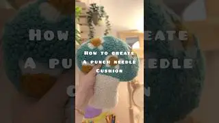 How to make a punch needle pillow ✨#punchneedle #punchneedlerug #punchneedlepillow