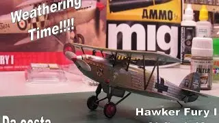 Airfix Hawker Fury I 1:48 Weathering Time!!!! - Da Costa Work Bench Live Streaming Part-1/2