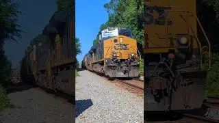 CSX grain empties train G770-19 passes Four Oaks NC at Parkertown Rd (MP A173.8) 5/21/2025