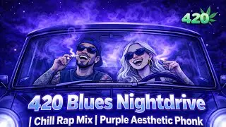 420 Blues Nightdrive | Chill Rap Mix | Purple Aesthetic Phonk | 420 Vibes Music