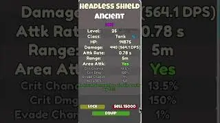 Units Battlegrounds Max Headless Shield mod Big #roblox #robloxart #games