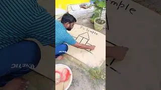 T = How to draw Temple step by step #art #drawing #shorts
