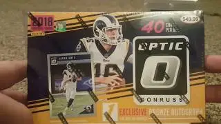2018 Optic Football MEGA Retail Box from Target! 1 SP Bronze Auto Per Box!