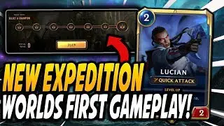 WORLDS FIRST LEGENDS OF RUNETERRA EXPEDITION GAMEPLAY! | Legends of Runeterra