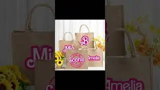 Personalized Summer Beach Flower Jute Tote Bag Women Girl with Name  Mother's Day Gift for Her