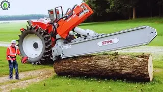 Extreme Dangerous Fastest Big Chainsaw Cutting Tree Machines | Monster Stump Removal Excavator ▶56