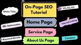 On-Page SEO 2026 | Home Page SEO Tutorial | About Us Page SEO Tutorial | Service Page SEO Tutorial