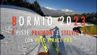 4K 🔴 Bormio SKI 🔴 Day 4 🔴 4. Piste Praimont e Stelvio x3 con Head e-Race Pro 🔴 9.2.2023