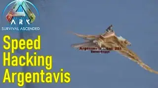 Ark Survival Ascended speed hacking argentavis, (official servers 9077 - tribe: Bacon&Eggs)
