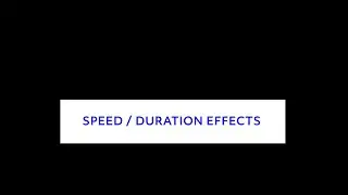Getting Started with Premiere: Speed / Duration Effects