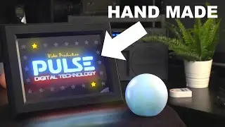 Electronic neon frame DIY. Cool animation LED lamp hand made.