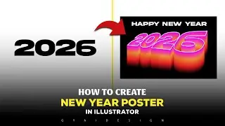 How to create simple poster with a Retro 3D text effect in Adobe Illustrator