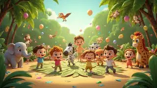 Hip Hip Hooray Jungle Dance |Fun Jungle Dance Party | Animal Friends Play & Sing Together |
