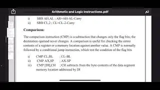 Arithmetic and logic instructions - computer organization