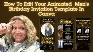 How To Edit Your Men's Animated Birthday Dinner Invitation In Canva