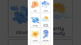 Multicolor  Fun Weather Flashcards Set