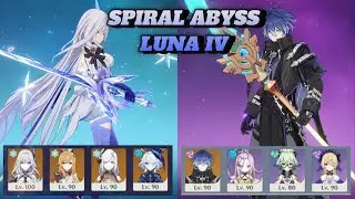 SPIRAL ABYSS LUNA IV FLINS C0R0 TEAM F2P & SKIRK PREMIUM TEAM #spiralabyss #genshinimpact #genshin