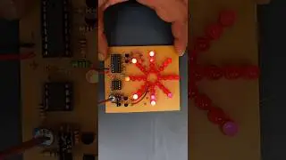 Round LED Chaser Circuit In Selfmade PCB Full video in channel