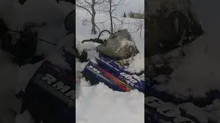 Polaris RMK 600 super cold start! Serious pulling.. #snowmobile #polaris #2stroke