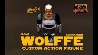 Star Wars Rebels Custom Clone Commander Wolffe (CC-3636) Figure (Not Hasbro)