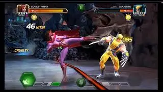 MCOC 4 Star Scarlet Witch R5 vs Uncollected Wolverine Battle Realm
