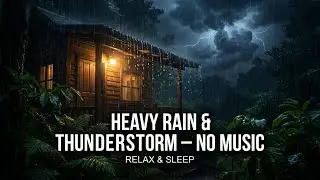 LIVE Storm Ambience: Torrential Rain, Wind Gusts & Thunder for Sleep