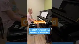 Helping a student switch from simple to compound meters #piano #compoundmeter #dalcroze #rhythm