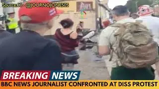 BREAKING NEWS: BBC NEWS CONFRONTED AT DISS PROTEST OUTSIDE MIGRANT HOTEL