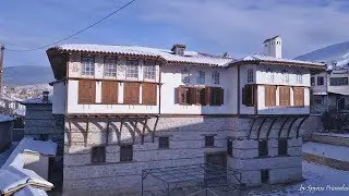 Σιατιστα Κοζανης χιονισμένη  με drone