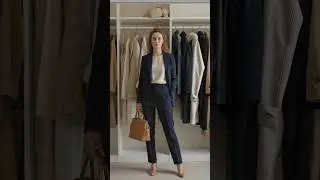 Fall Workwear Capsule Wardrobe 2025 | Navy & Tan Outfit Tutorial