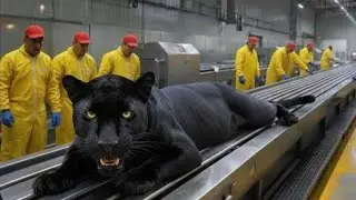 How Black Panther Leather Is Made in Factory  | Black Panther Leather Production Process  