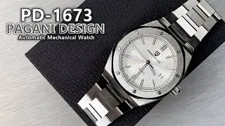 Pagani Design PD-1673 Stainless Steel Automatic Mechanical Watch 2024! Full Unboxing & Review - ASMR