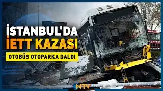 İETT Otob&uuml;s&uuml; Ara&ccedil;ların Arasına Daldı, Facianın Eşiğinden D&ouml;n&uuml;ld&uuml;! | NTV