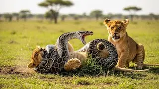 A Giant Python Attacks a Lion Cub, You Won&rsquo;t Believe What Happened Next!