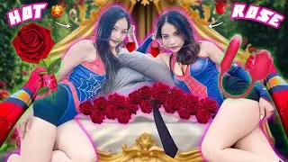 These SPIDER-GIRL wanna fire with HOT ROSE🌹 (Romantic Adventures of Spider Man Parkour Chase)