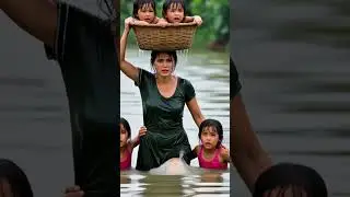 &ldquo;Mother and Child Struggle in Flood | Heartbreaking Real Story&rdquo;  #HeartbreakingStory