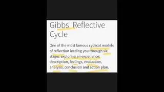 Gibbs reflective cycle for writing a reflection #chpe #dhpe #mhpe #writingreflection