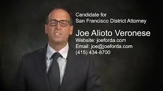 Joe Alioto Veronese, candidate for San Francisco District Attorney, Nov. 2022 election