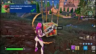 Fortnite - Search A Ninja Turtle Supply Drop (TMNT Quests Challenges)