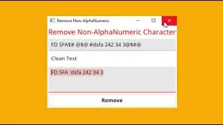non alphanumberic text cleaner golang fyne
